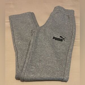 PUMA Essentials Slim Fit Drawstring Sweatpants Mens Grey Casual Athletic Bottoms